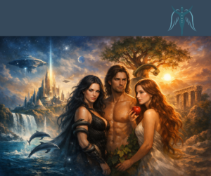 Atlantisz és az Ádám–Éva–Lilith ősi korszak szimbolikus ábrázolása, a lélek emlékezete korszakos oldás meditációs sorozathoz.